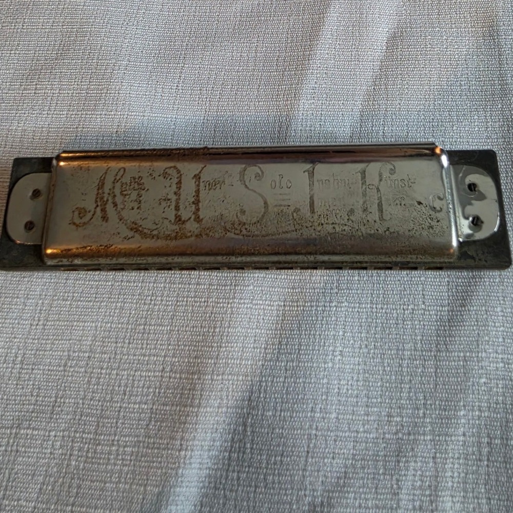 Vintage M. Hohner Soloist Harmonica Key of C Antique German Wood Comb Harmonica
